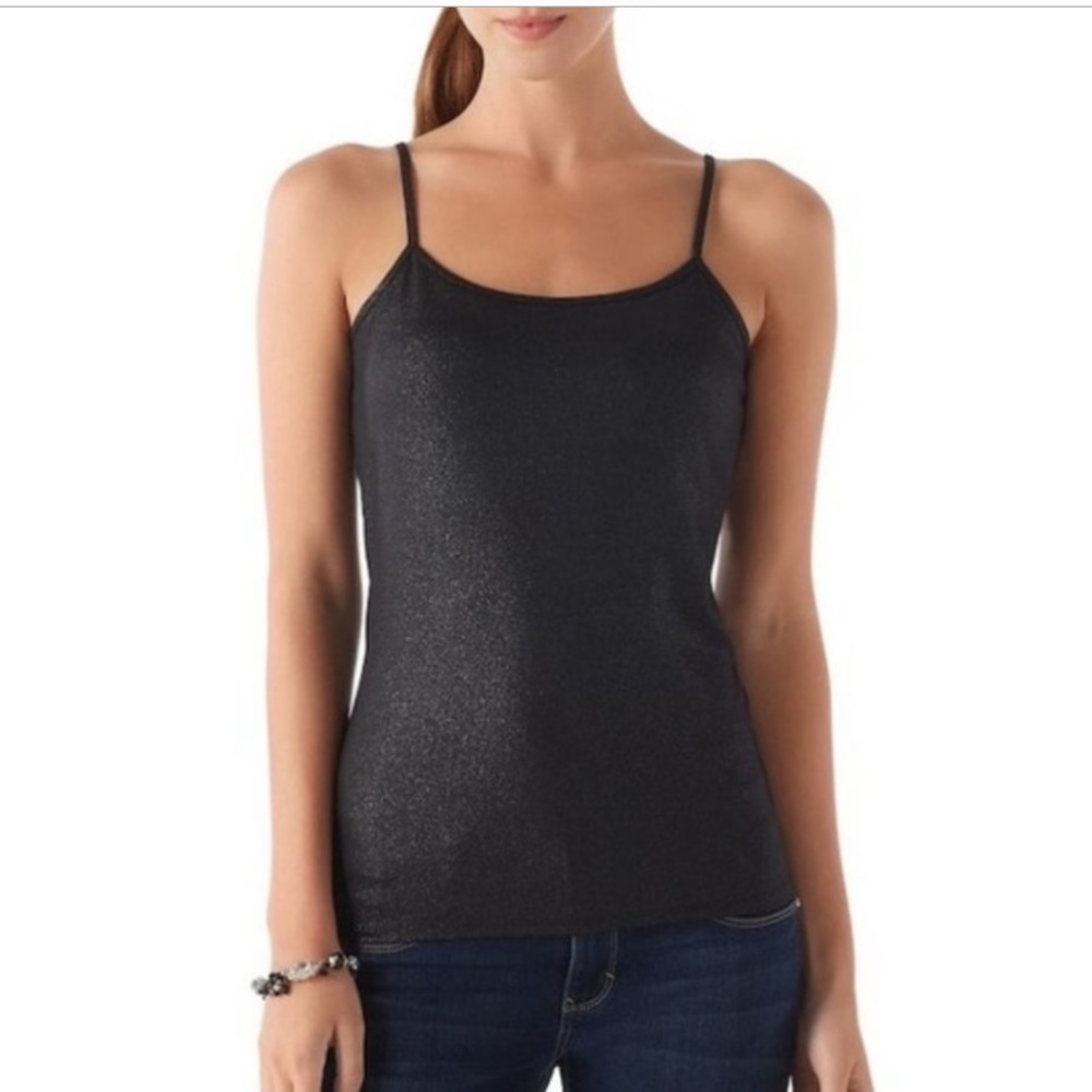WHBM BLACK SHIMMER CAMISOLE
